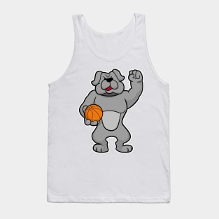 Dog as Basketball player with Basketball ball Tank Top